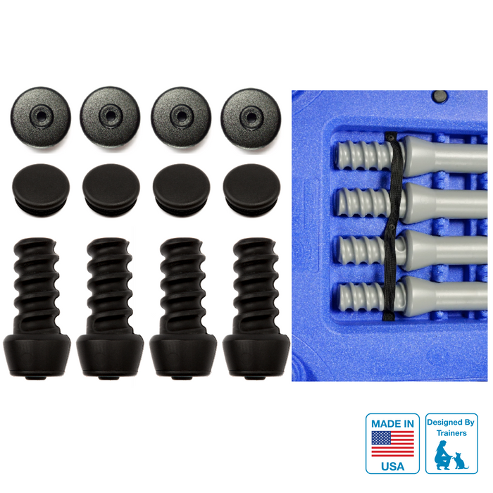 Set of KLIMB Platform Accessories, including sure feet, 6" short legs and a storage strap